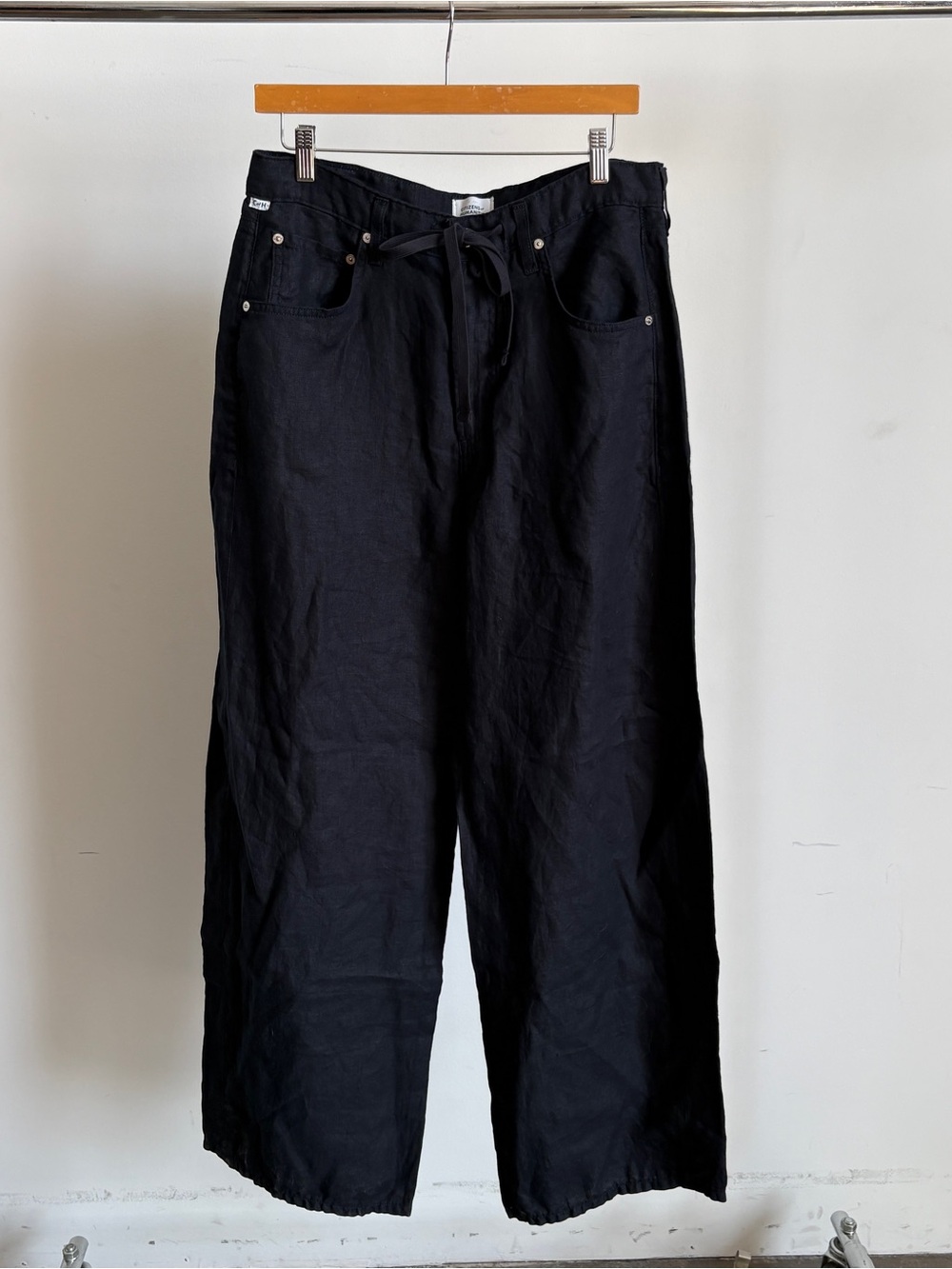 $298 NWOT Citizens Of Humanity “Brynn” Linen Trousers in Dark Blue Sz 29 - Picture 3 of 15
